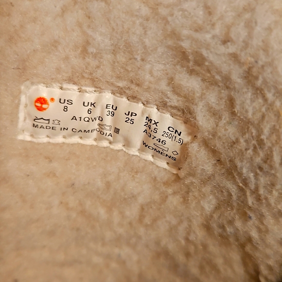 Timberland Black Suede Sherpa Womens 8 (Pre Owned) - Picture 8 of 8